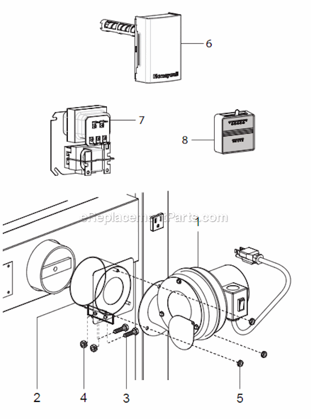 Page C Diagram and Parts List for  US Stove Company Furnace